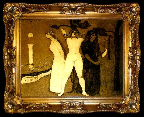 framed  Edvard Munch kvinna, ta009-2
